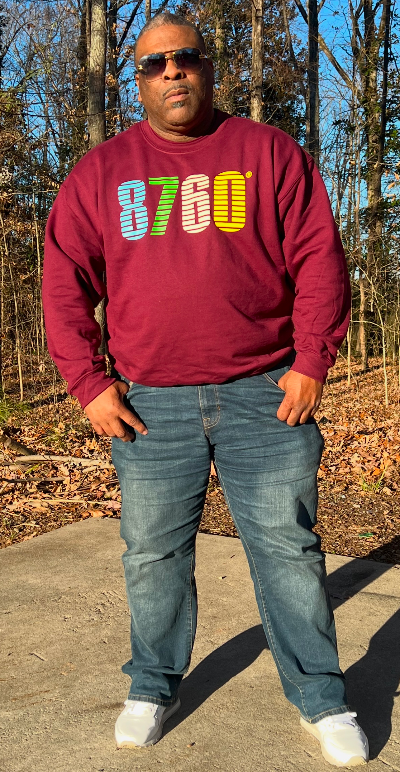 8760 Lines Sweatshirt - Burgundy/Light Blue/Green/White/Yellow